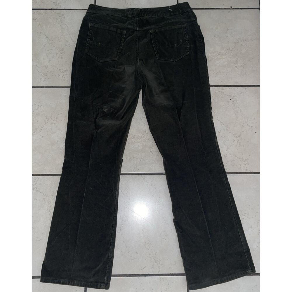 St. Johns Bay Stretch Bootcut Corduroy Pants Womens 12 Dark Green - Picture 5 of 5